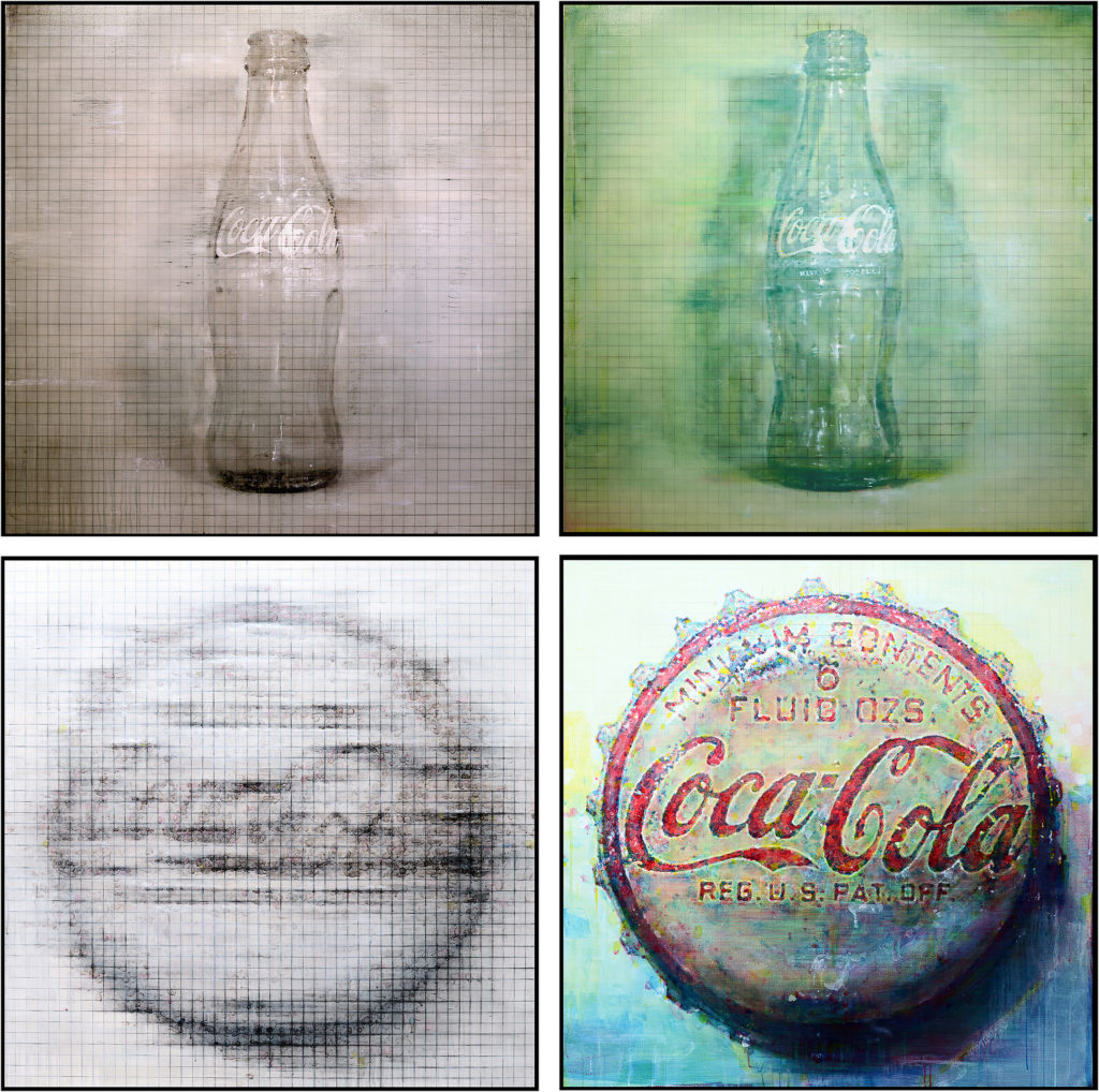 04_jong-kwang-hyun_coca-cola-bottles-and-coca-cola-caps-2015-acrylic-ink-graphite-oil-gloss-varnish-and-gel-mediums-96x96-inches-jpg